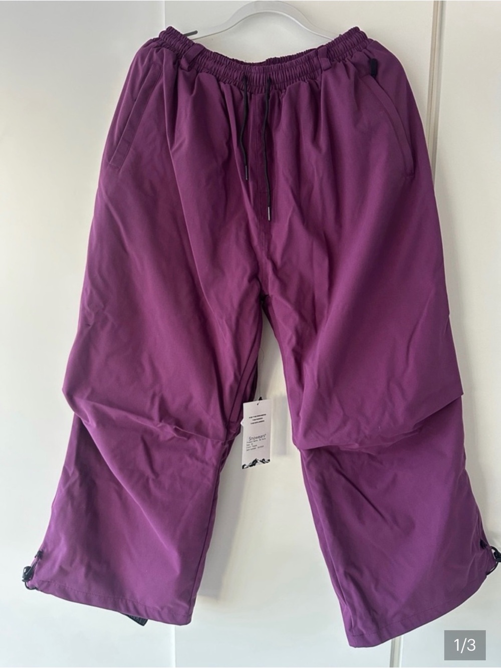 Women's Purple Ski Snow Pants - Waterproof Insulated Snow Trousers